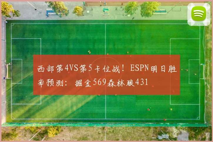 西部第4VS第5卡位战！ESPN明日胜率预测：掘金569森林狼431