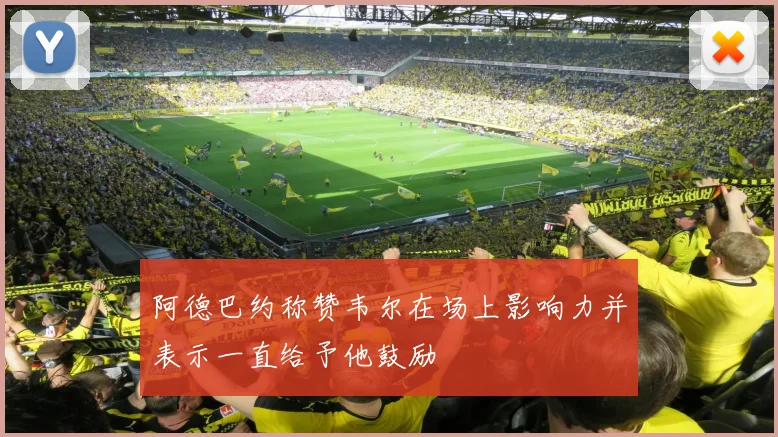 阿德巴约称赞韦尔在场上影响力并表示一直给予他鼓励